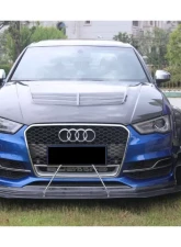 Carbonado CFRP BKSS Style Front Lip & Front Lip Under Board Audi S3 | A3 S-Line Sedan 2013-2016                                     - CF8369BKSS-2-FL - Image 10