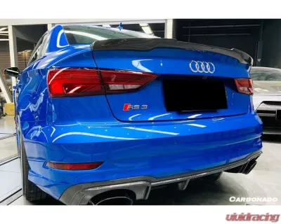 Carbonado CFRP RW Style Trunk Spoiler for Audi RS3 S3 A3 Sedan 2013-2020 - CF8369RW-TS