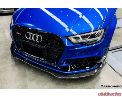 Carbonado CFRP BKSS Style Front Lip Audi RS3 Sedan 2019-2020 - CF8373BKSS-FL