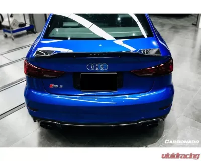 Carbonado CFRP OE Style Rear Lip Audi RS3 Sedan 2019-2020 - CF8373OEM-RD