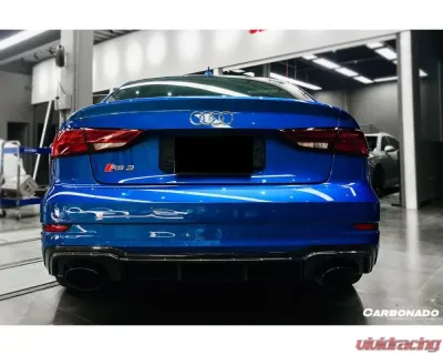 Carbonado CFRP OE Style Rear Lip Audi RS3 Sedan 2019-2020 - CF8373OEM-RD