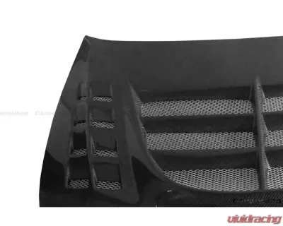 Carbonado CFRP VTX Style Hood for Mitsubishi Evo 2003-2006, Carbon Fiber Finish - CF8428VT.H