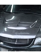 Carbonado CFRP VTX Style Hood for Mitsubishi Evo 2003-2006, Carbon Fiber Finish                                     - CF8428VT.H - Image 8