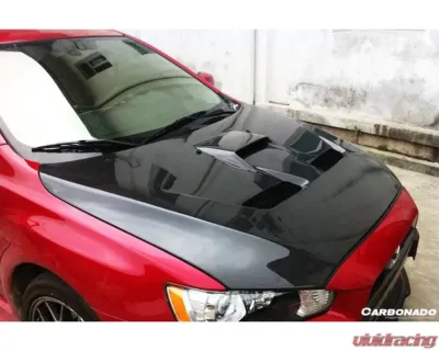 Carbonado CFRP BS Style Hood Mitsubishi Evolution 10 2008-2016 - CF8430BS.H