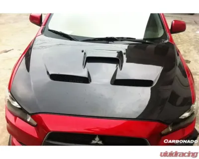 Carbonado CFRP BS Style Hood Mitsubishi Evolution 10 2008-2016 - CF8430BS.H