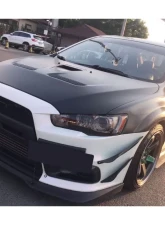 Carbonado Carbon Fiber Reinforced Polymer RA Style Front Lip for Mitsubishi Evolution 10 (2008-2016)                                     - CF8430RA.FL - Image 5