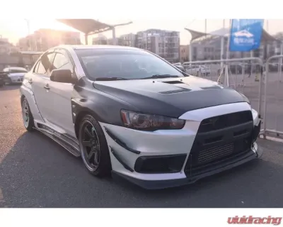 Carbonado Carbon Fiber Reinforced Polymer RA Style Front Lip for Mitsubishi Evolution 10 (2008-2016) - CF8430RA.FL