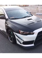 Carbonado Carbon Fiber Reinforced Polymer RA Style Front Lip for Mitsubishi Evolution 10 (2008-2016)                                     - CF8430RA.FL - Image 8