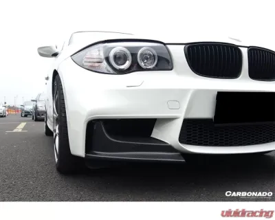 CARBONADO Carbonado CFRP RZ Style Front Lip Splitter for BMW 1M E82 E88 2008-2013 - CF8461AF.L