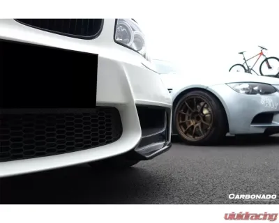 CARBONADO Carbonado CFRP RZ Style Front Lip Splitter for BMW 1M E82 E88 2008-2013 - CF8461AF.L