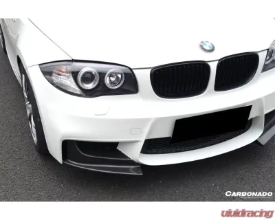 CARBONADO Carbonado CFRP RZ Style Front Lip Splitter for BMW 1M E82 E88 2008-2013 - CF8461AF.L
