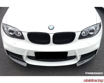 CARBONADO Carbonado CFRP RZ Style Front Lip Splitter for BMW 1M E82 E88 2008-2013 - CF8461AF.L