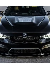 Carbonado Carbon Fiber Reinforced Plastic Front Lip for BMW M3 F80 M4 F82 2014-2020                                     - CF8468PSM.FL - Image 9