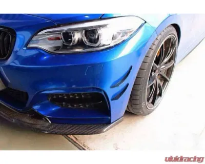 Carbonado CFRP EXOT Style Front Canards - M-Tech Only BMW 2 Series F22 | F23 2013-2016 - CF8469EXO.CRD