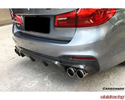 Carbonado FGCF ECC Style Rear Lip BMW 5 Series G30 | G38 M-Tech 2017-2019 - FGCF8479ECC-RD