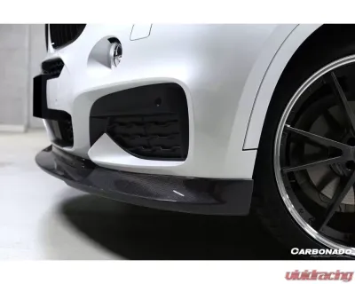 Carbonado CFRP 3D Style Front Lip BMW X6 F16 M-Tech 2014-2019 - CF8481D3-FL