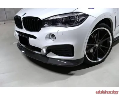 Carbonado CFRP 3D Style Front Lip BMW X6 F16 M-Tech 2014-2019 - CF8481D3-FL