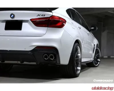 Carbonado FGCF 3D Style Rear Lip BMW X6 F16 M-Tech 2014-2019 - FGCF8481D3-RD