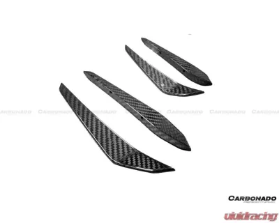 Carbonado CFRP MP Style Front Canards BMW M3 | M4 2021+ - CF8485MP-CRD