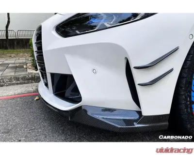 Carbonado CFRP MP Style Front Canards BMW M3 | M4 2021+ - CF8485MP-CRD