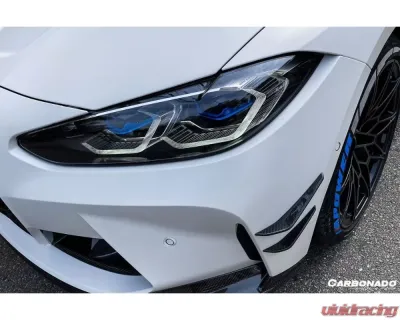 Carbonado CFRP MP Style Front Canards BMW M3 | M4 2021+ - CF8485MP-CRD