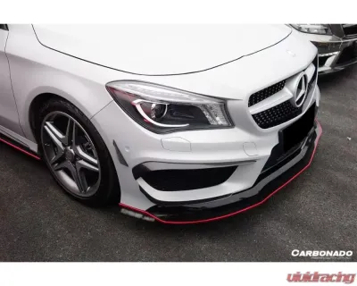 Carbonado CFRP RZS Style Front Canards Mercedes Benz CLA Sport | CLA45 AMG W117 2014-2016 - CF8496RZR.CA