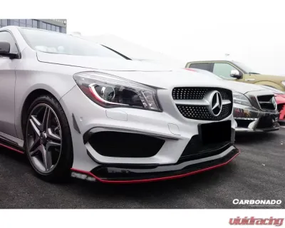 Carbonado CFRP RS Style Front Lip for Mercedes Benz CLA Sport/CLA45 AMG W117 2014-2016 - CF8496RZR.FL