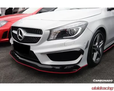 Carbonado CFRP RS Style Front Lip for Mercedes Benz CLA Sport/CLA45 AMG W117 2014-2016 - CF8496RZR.FL