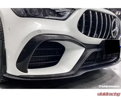 Carbonado CFRP OEM Style Front Canards Mercedes Benz AMG GT63 | S 4Door Coupe X290 2019+ - CF8512OE-FBCRD