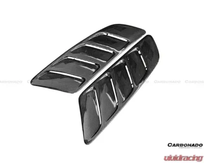 Carbonado Carbon Fiber RSH Style Heat Extractors Hood Scoops for Ford Mustang 2014-2017 - CF8992RSH.HS