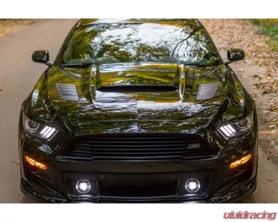 Carbonado Carbon Fiber RSH Style Heat Extractors Hood Scoops for Ford Mustang 2014-2017 - CF8992RSH.HS