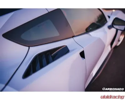 Carbonado CFRP OE Style Rear Quarter Panel Vent Chevrolet Corvette C7 | Z51 2013-2019 - CF8993OEM-RQV
