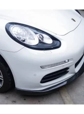 Carbonado Carbon Fiber Reinforced Plastic GMT Style Front Lip for Porsche Panamera 970.2 2013-2016                                     - CF9319GMT-FL - Image 3