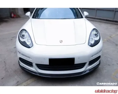 Carbonado Carbon Fiber Reinforced Plastic GMT Style Front Lip for Porsche Panamera 970.2 2013-2016 - CF9319GMT-FL