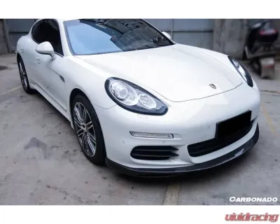 Carbonado Carbon Fiber Reinforced Plastic GMT Style Front Lip for Porsche Panamera 970.2 2013-2016 - CF9319GMT-FL