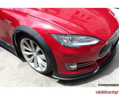 Carbonado Carbon Fiber Front Lip for Tesla Model S Pre-Facelift 2012-2015 CFRP RS Style - CF9401RZS-FL
