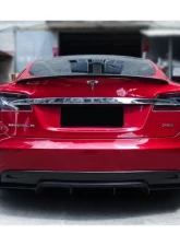 Carbonado CFRP RS Style Rear Lip Tesla Model S Pre-Facelift 2012-2015                                     - CF9401RZS-RD - Image 9