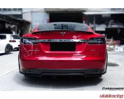 Carbonado CFRP RS Style Rear Lip Tesla Model S Pre-Facelift 2012-2015 - CF9401RZS-RD