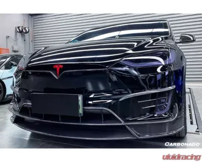 Carbonado CFRP RZS Style Front Canards Tesla Model X SUV 2016-2021 - CF9402RZS.FBCRD