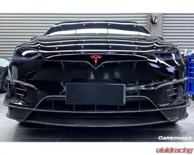 Carbonado CFRP RZS Style Front Canards Tesla Model X SUV 2016-2021 - CF9402RZS.FBCRD