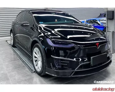 Carbonado CFRP RZS Style Front Canards Tesla Model X SUV 2016-2021 - CF9402RZS.FBCRD