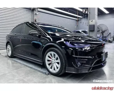 Carbonado CFRP RZS Style Front Canards Tesla Model X SUV 2016-2021 - CF9402RZS.FBCRD