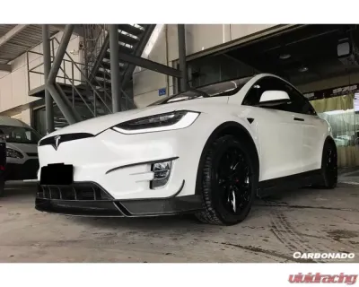 Carbonado CFRP RZS Style Front Canards Tesla Model X SUV 2016-2021 - CF9402RZS.FBCRD