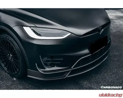 Carbonado CFRP RZS Style Front Canards Tesla Model X SUV 2016-2021 - CF9402RZS.FBCRD