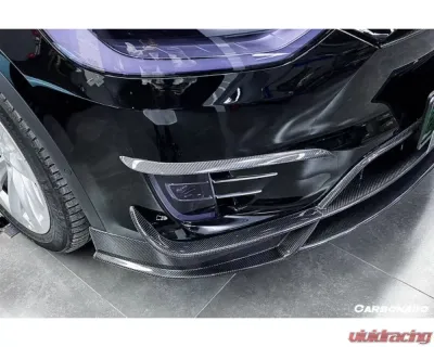 Carbonado CFRP RZS Style Front Canards Tesla Model X SUV 2016-2021 - CF9402RZS.FBCRD