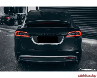Carbonado FGCF RZS Style Rear Bumper Canards Tesla Model X SUV 2016-2021 - FGCF9402RZS.RBCRD