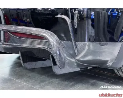 Carbonado FGCF RZS Style Rear Bumper Canards Tesla Model X SUV 2016-2021 - FGCF9402RZS.RBCRD