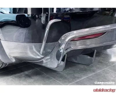Carbonado FGCF RZS Style Rear Bumper Canards Tesla Model X SUV 2016-2021 - FGCF9402RZS.RBCRD