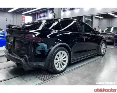 Carbonado FGCF RZS Style Rear Bumper Canards Tesla Model X SUV 2016-2021 - FGCF9402RZS.RBCRD