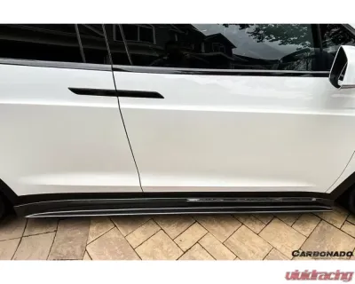 Carbonado CFRP RZS Style Side Skirts Tesla Model X SUV 2016-2021 - CF9402RZS.SS